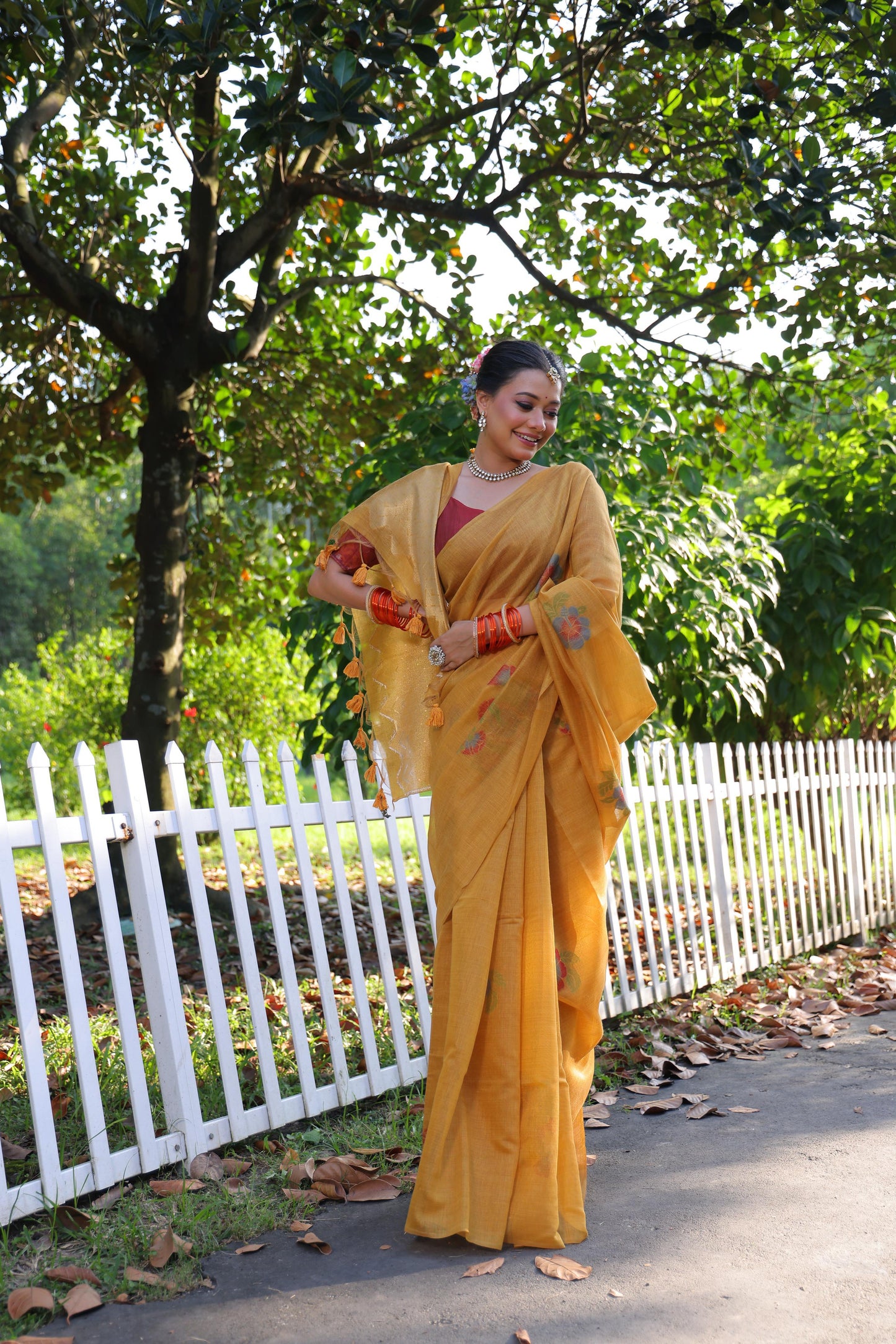 Premium soft Muga Cotton saree