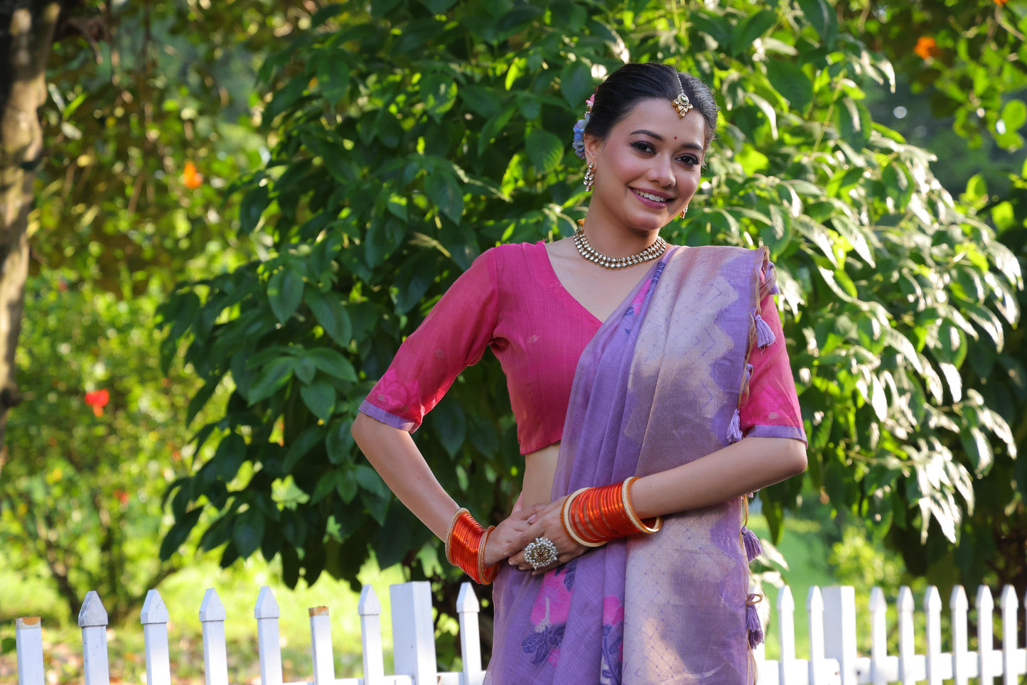 Premium soft Muga Cotton saree