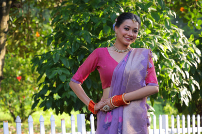 Premium soft Muga Cotton saree
